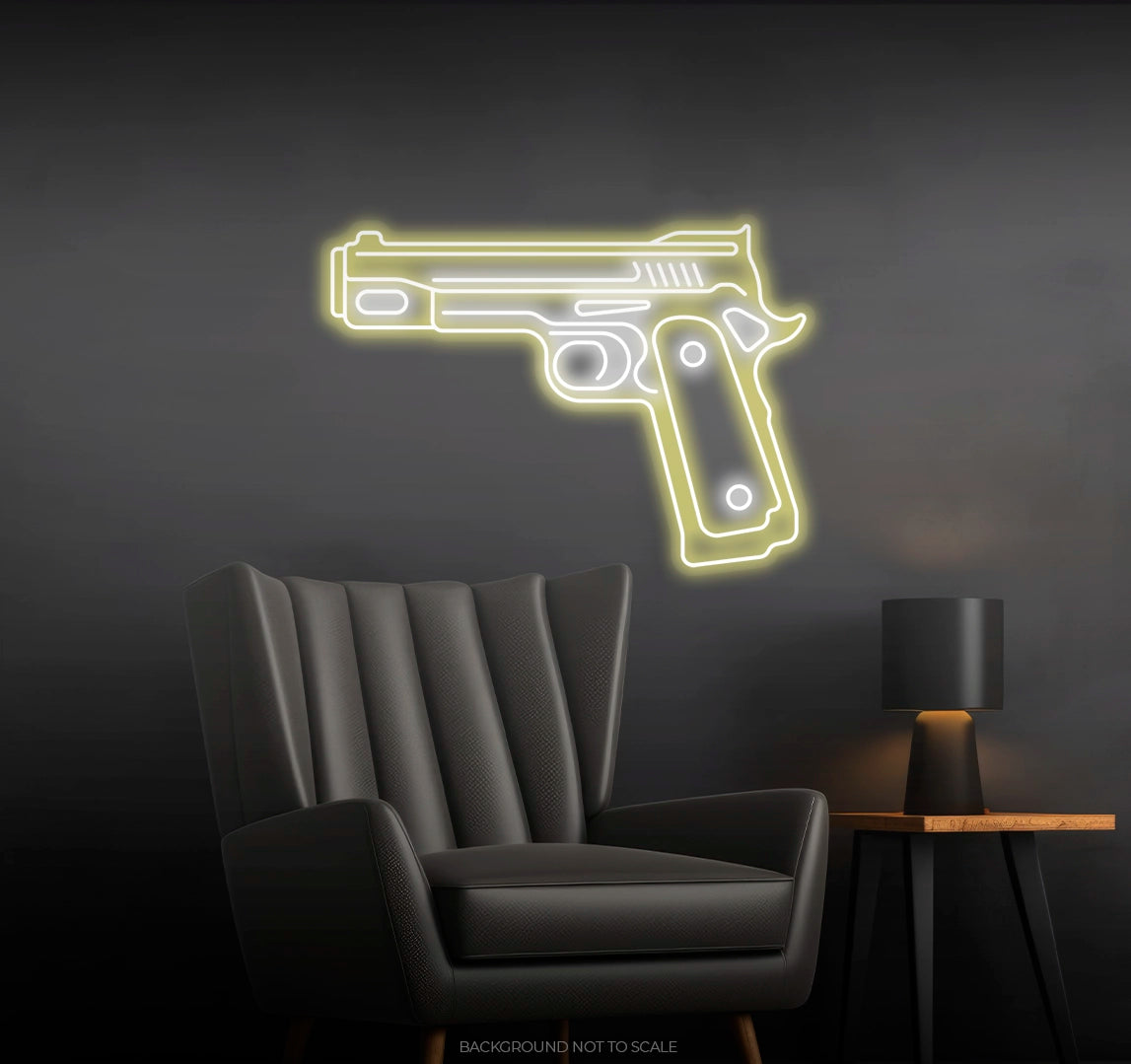 Colorful toy gun ledneon