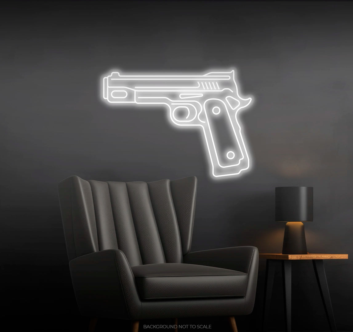 Colorful toy gun ledneon