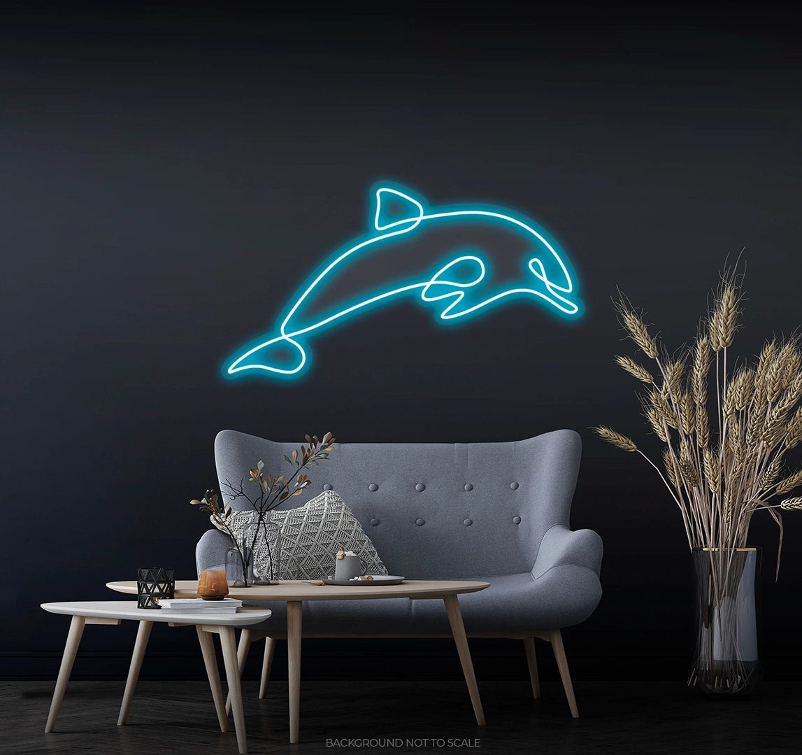 Dolphin jump ledneon