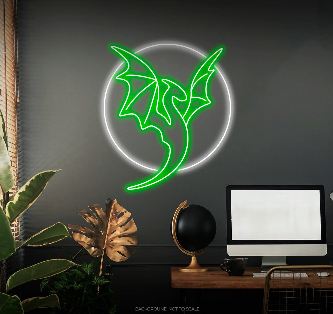 Dragon circle ledneon