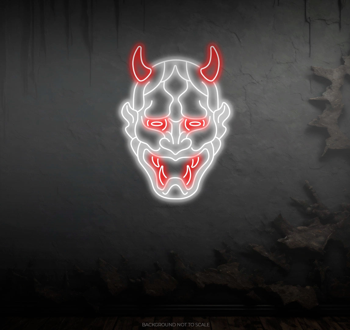 Evil mask ledneon