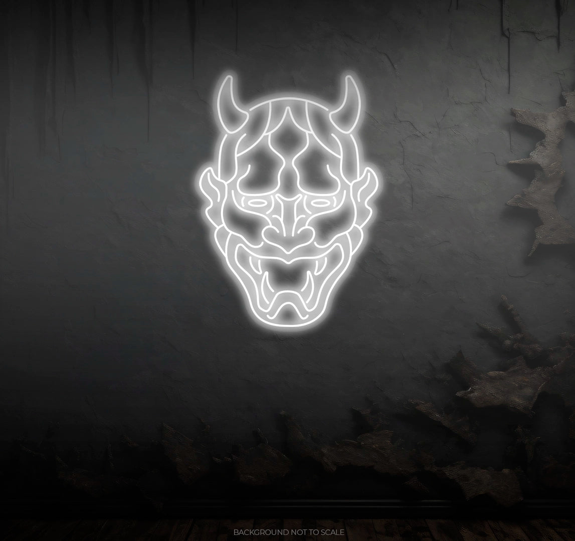 Evil mask ledneon