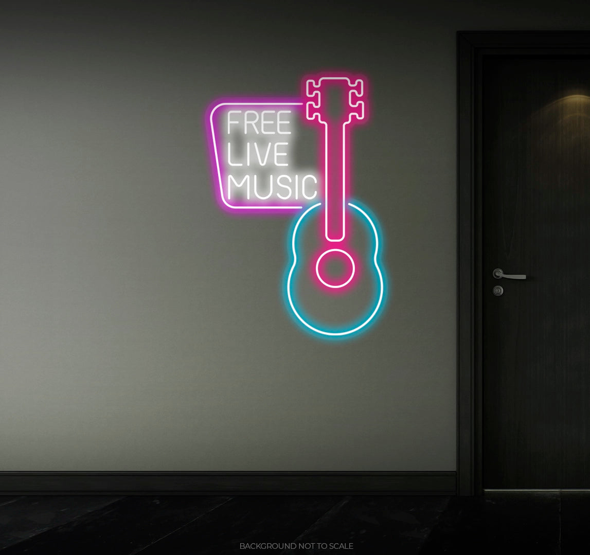 Free live music and guitar ledneon