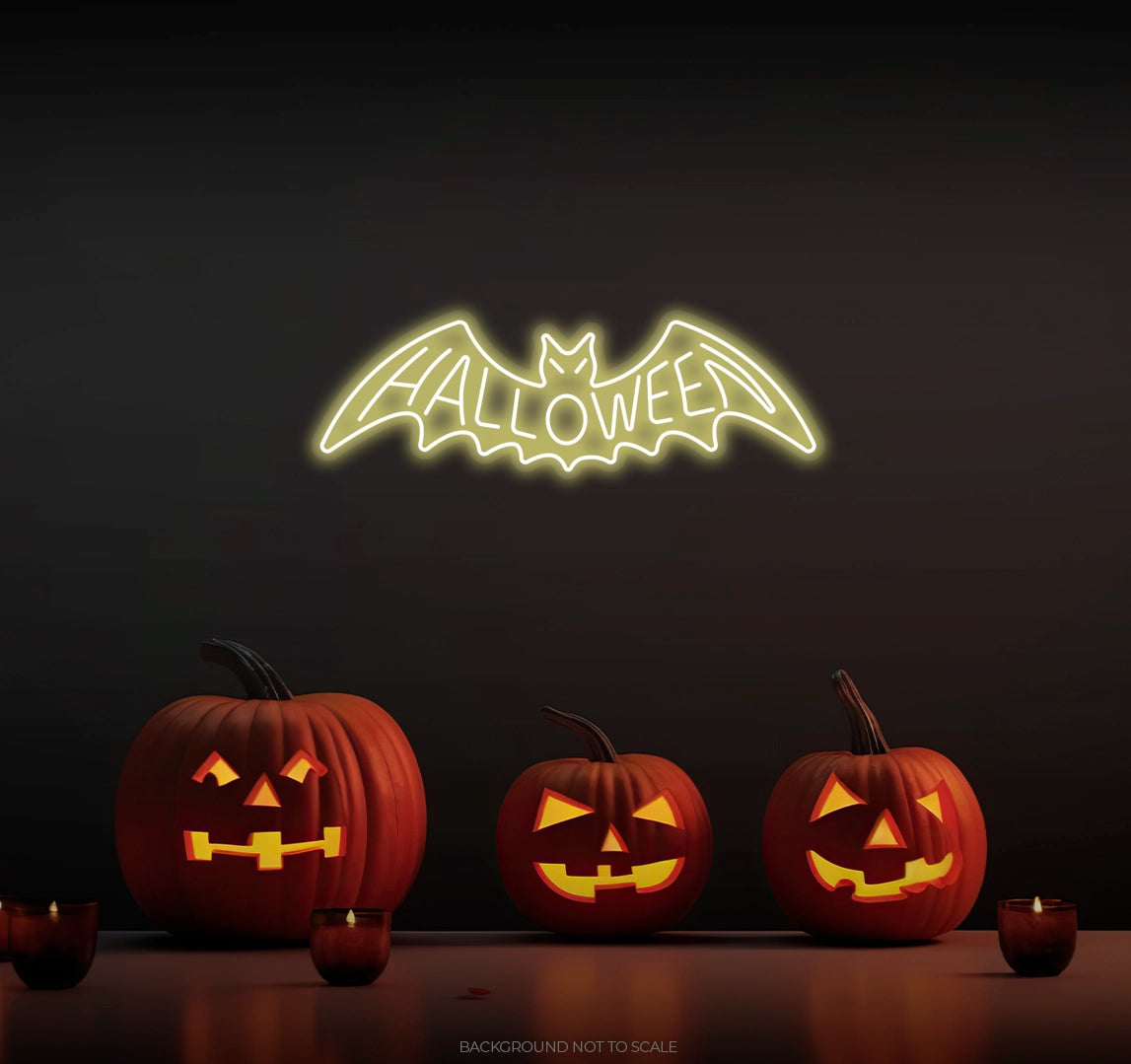 Halloween bat ledneon