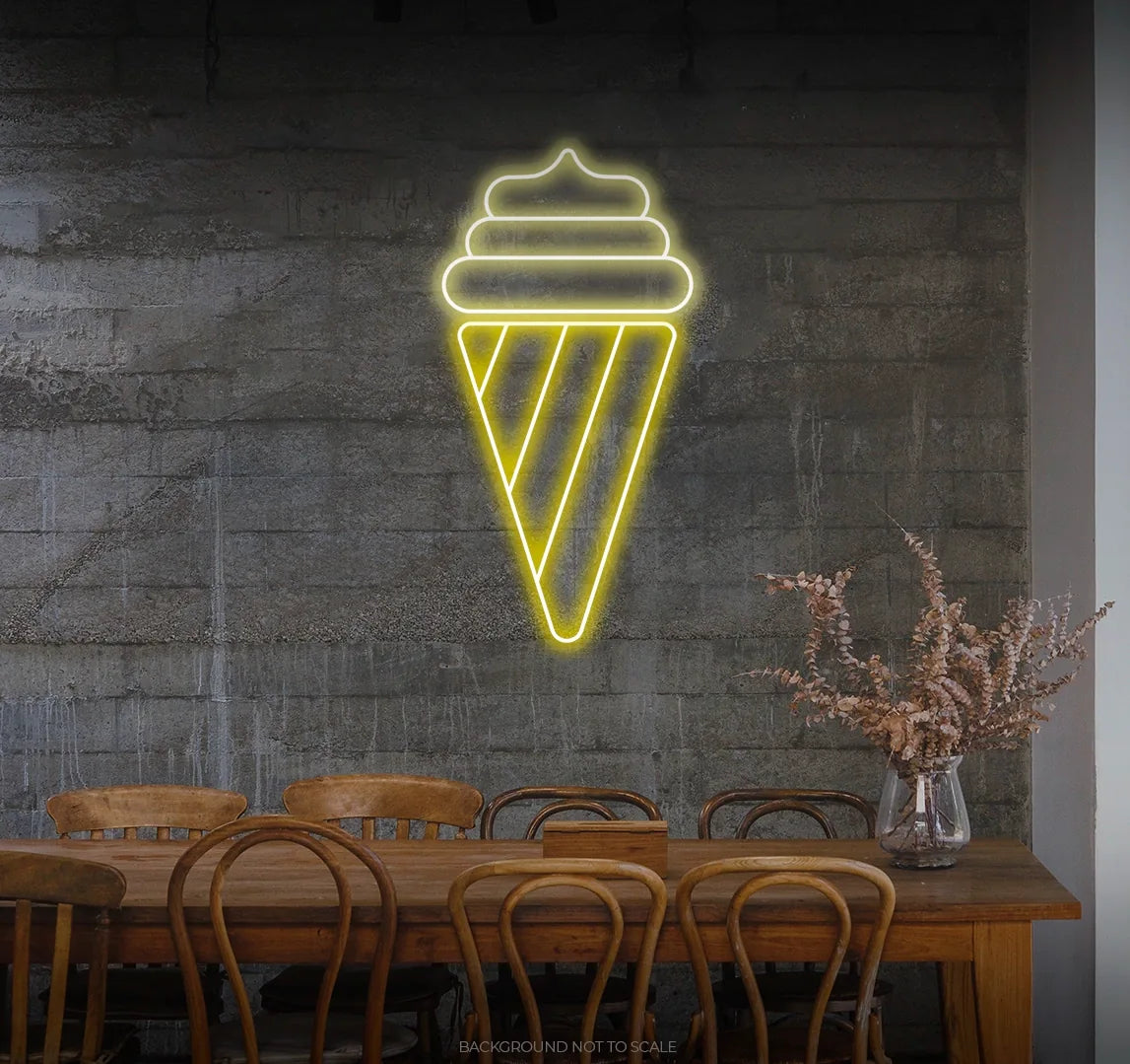 Ice cream cone ledneon