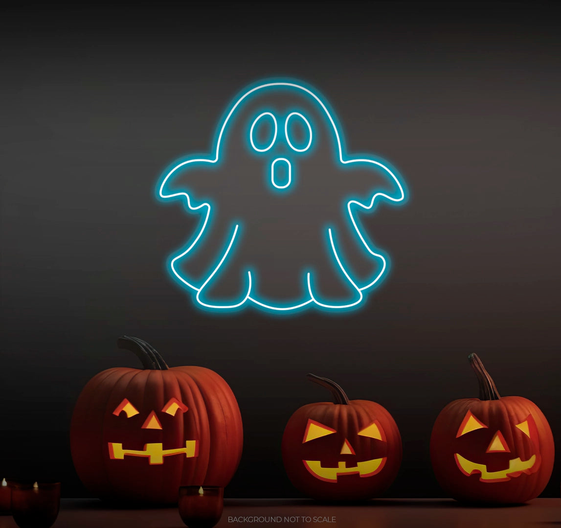 Spooky ghost ledneon