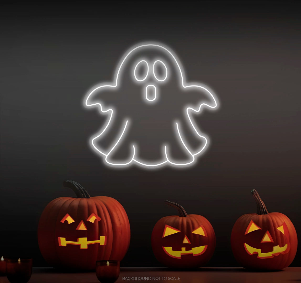 Spooky ghost ledneon