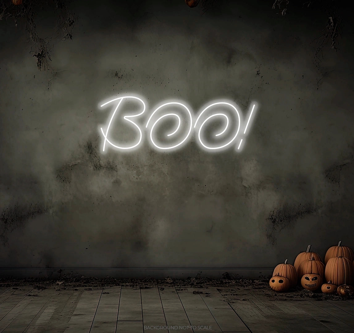 Boo halloween ledneon