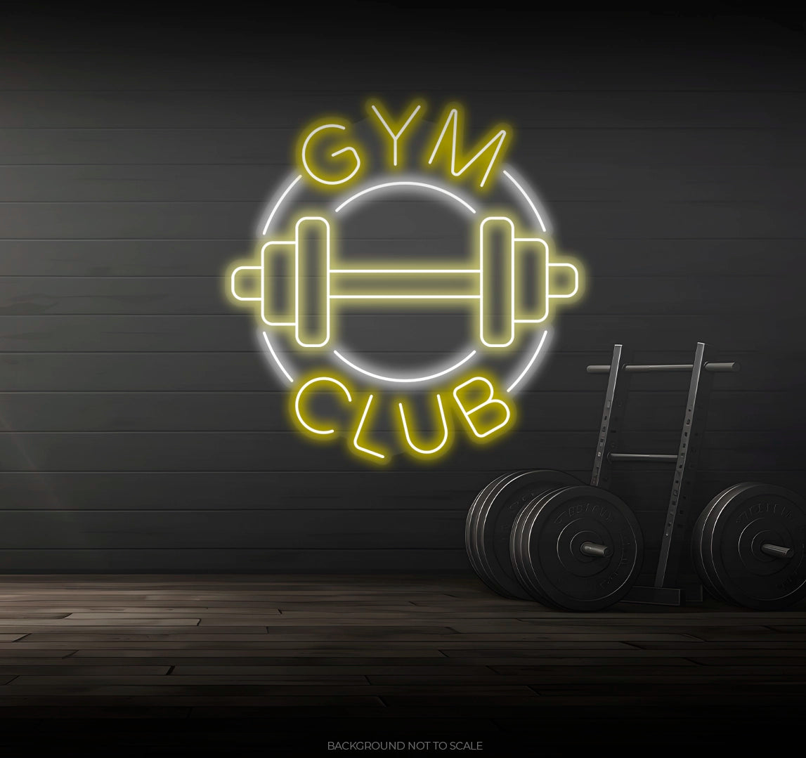 Gym club dumbbell ledneon